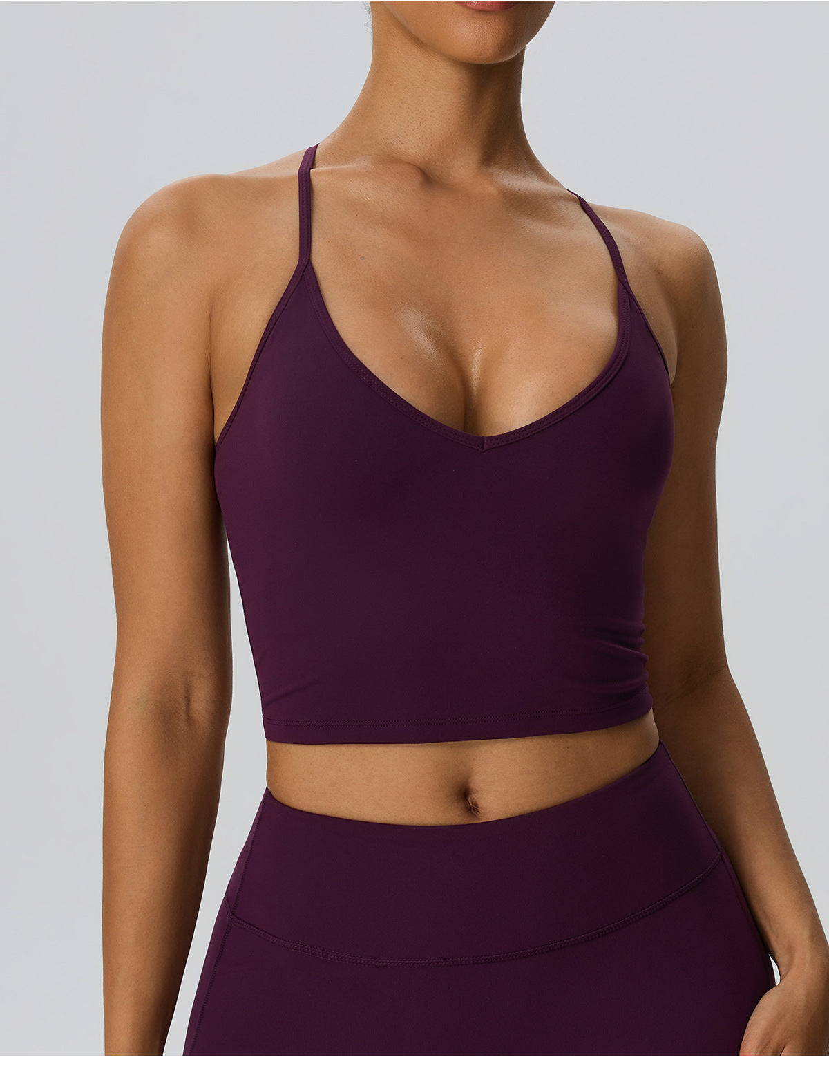 Wholesale Women’s Double-Brushed Sports Bra | Bulk Padded Running & Fitness Tank 62142 | fouregg