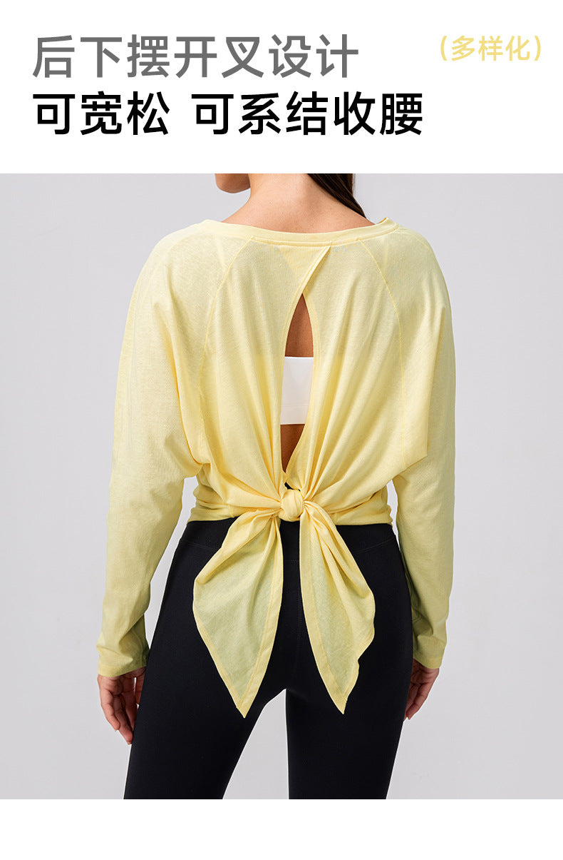 Wholesale Women’s Long-Sleeve Workout Shirt | Bulk Soft-Touch Running & Yoga Top | fouregg
