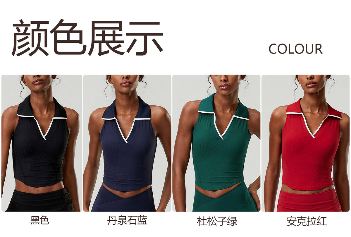 Wholesale Plus Size Women’s Sports Top | Bulk V-Neck Tennis & Badminton Activewear | fouregg