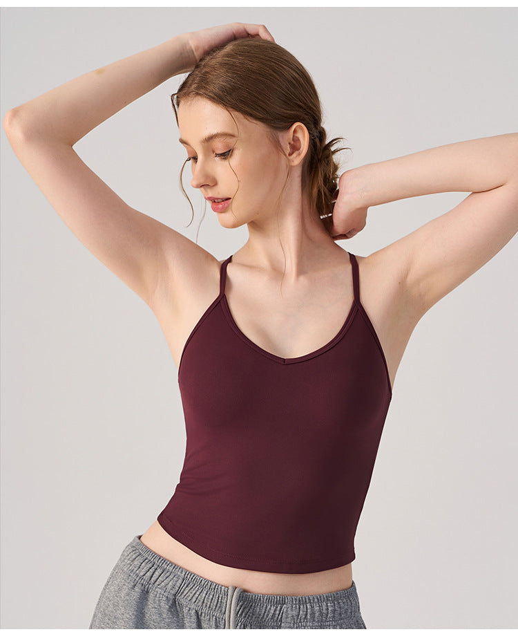 Wholesale Women’s Padded Yoga Top | Bulk Cropped Running & Training Sports Bra | fouregg