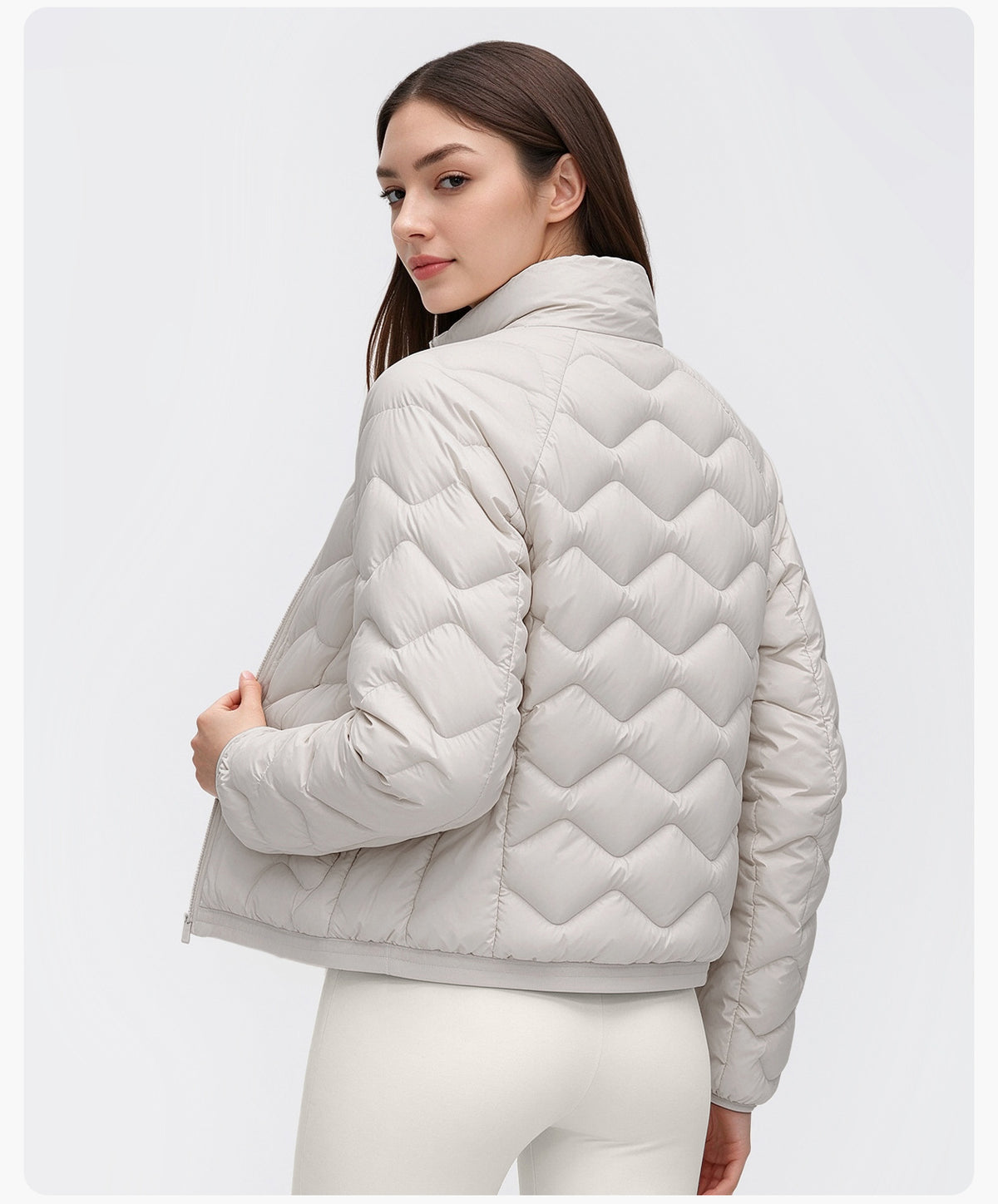 Wholesale Women’s Packable Puffer Jacket D26112 | Lightweight Thermal Outdoor Sports Outerwear | fouregg