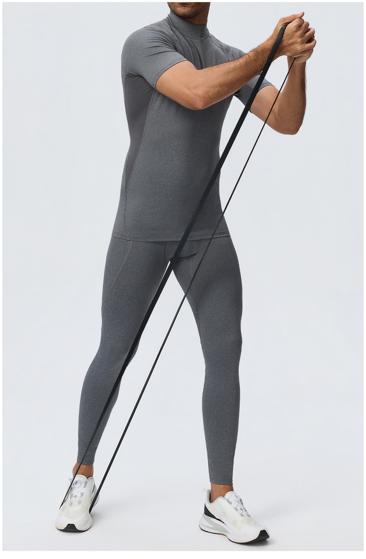 Wholesale Men’s Sculpting Fitness Pants 61302 | Slim-Fit Compression Tights for Running & Training | fouregg