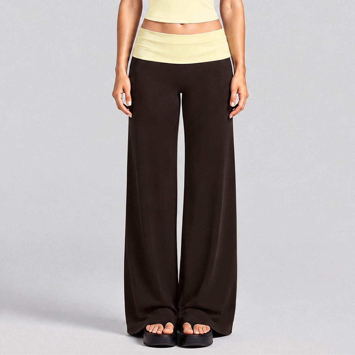 Wholesale Women’s Activewear Set | Layered Sports Tank & High-Waisted Workout Pants | fouregg