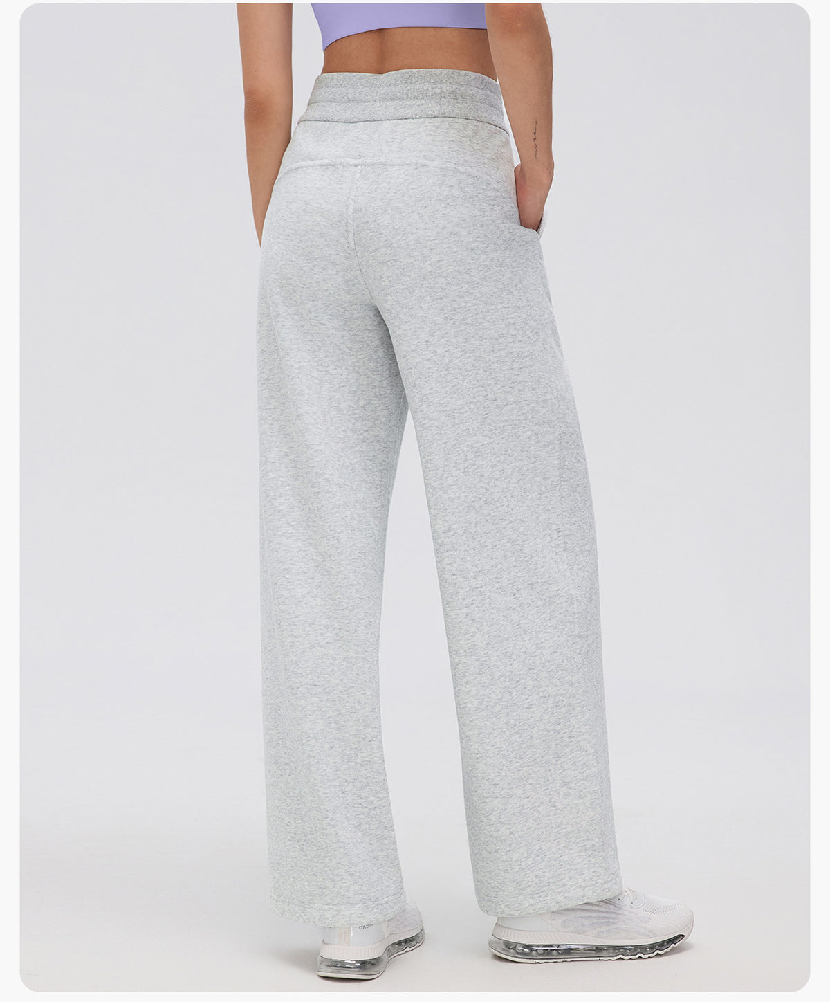 Wholesale Women’s Winter Sweatpants D26116 | Relaxed Straight-Leg Warm-Up Trousers with Elastic Waist | fouregg