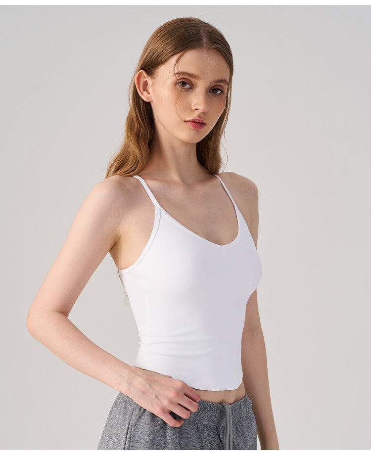 Wholesale Women’s Padded Yoga Top | Bulk Cropped Running & Training Sports Bra | fouregg
