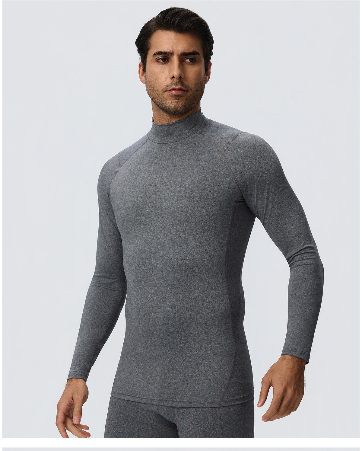 Wholesale Men’s Sculpting Workout Top 61532 | High-Stretch Long Sleeve Fitness Shirt | fouregg