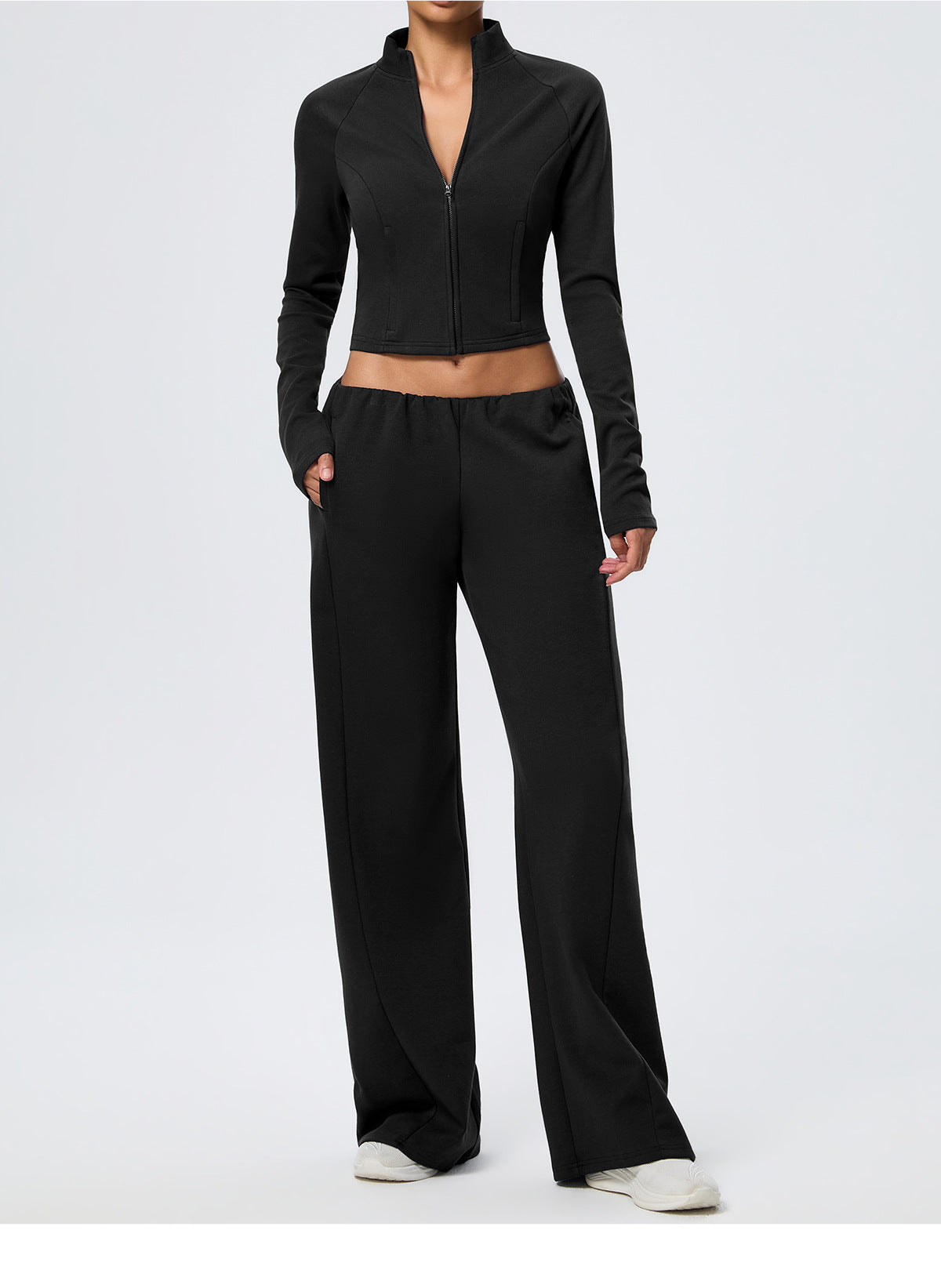Wholesale Winter Activewear Jacket | Slim-Fit Heat-Retention Cropped Workout Top | fouregg