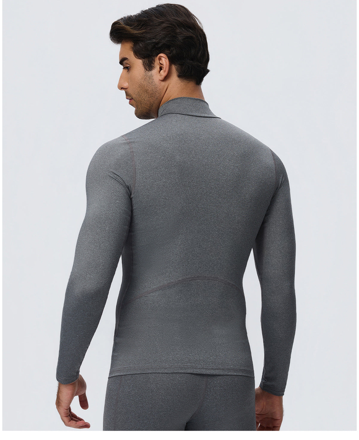 Wholesale Men’s Sculpting Workout Top 61532 | High-Stretch Long Sleeve Fitness Shirt | fouregg