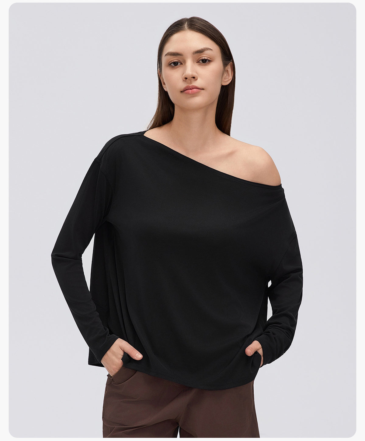 Wholesale Women’s Relaxed-Fit Activewear Top D26166 | Casual Long-Sleeve Running & Pilates Cover-Up | fouregg