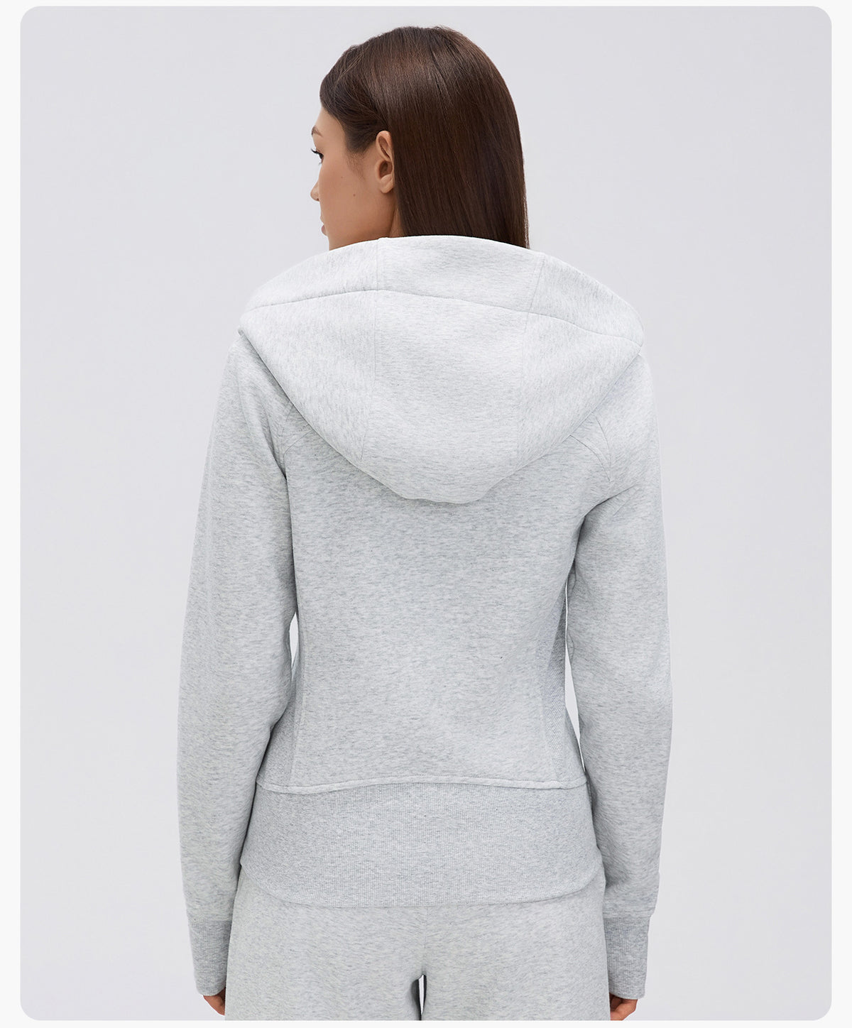 Wholesale Women’s Winter Workout Jacket D26115 | Warm Drawstring Waist Hooded Fitness Top | fouregg