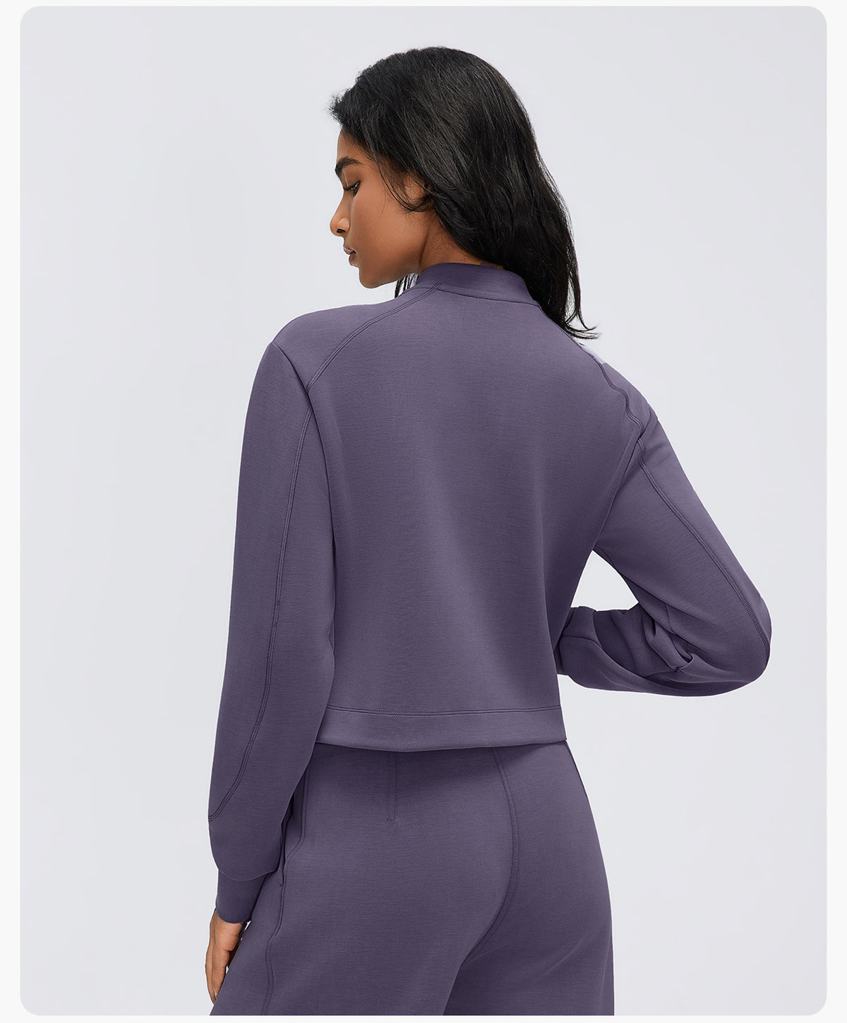 Wholesale Women’s Casual Activewear Jacket D26156 | Cropped Long-Sleeve Training Top | fouregg