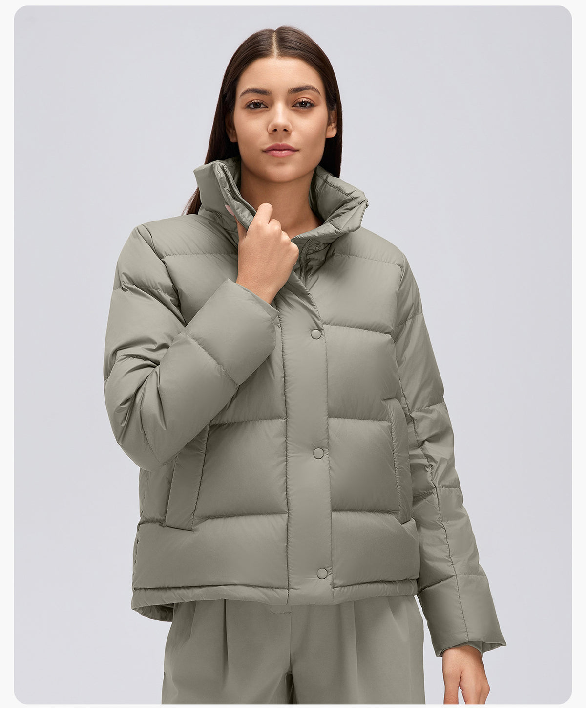 Wholesale Women’s Thickened Down Puffer Jacket D26150 | Slim-Fit Adjustable-Waist Winter Outerwear | fouregg