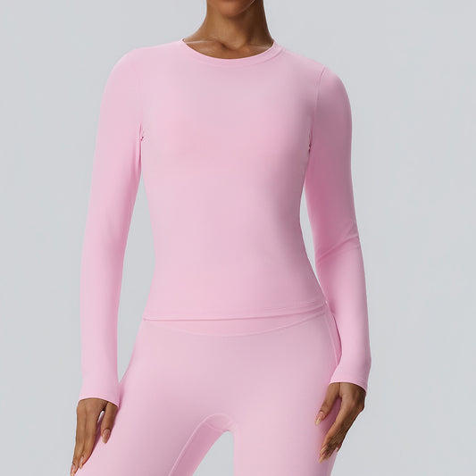 Custom Private Label 52540 Double-Sided Brushed Yoga Long Sleeve | Wholesale | fouregg