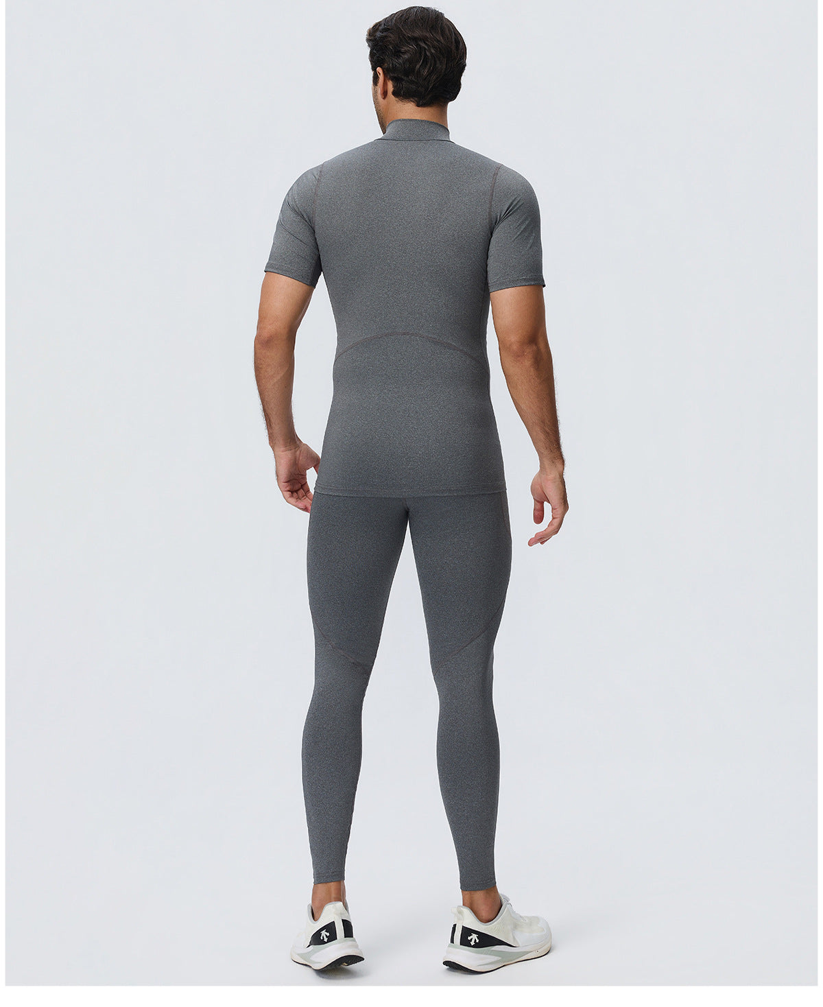 Wholesale Men’s Sculpting Workout Set | High-Stretch T-Shirt & Slim-Fit Fitness Pants | fouregg