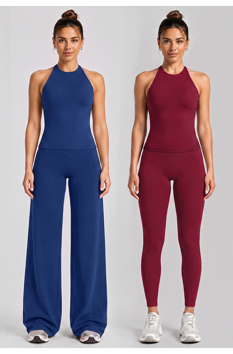 Wholesale Women’s Activewear Set | Slimming Sports Tank & Loose-Fit Workout Pants | fouregg
