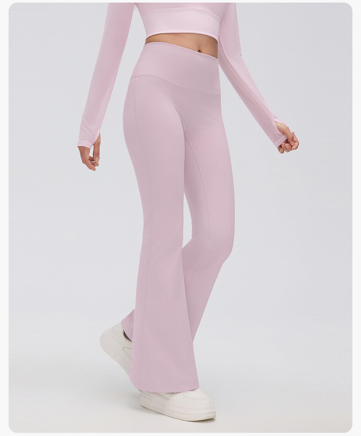 Wholesale Women’s Thermal Flare Yoga Pants D26129 | Warm Sculpting Pilates & Fitness Leggings | fouregg