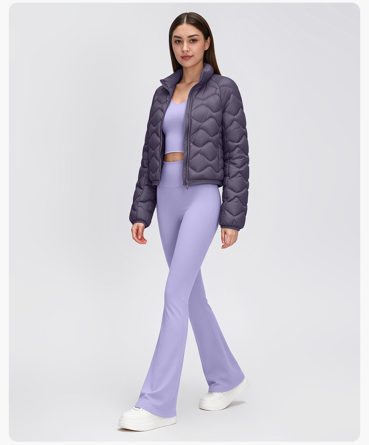 Wholesale Women’s Packable Puffer Jacket D26112 | Lightweight Thermal Outdoor Sports Outerwear | fouregg