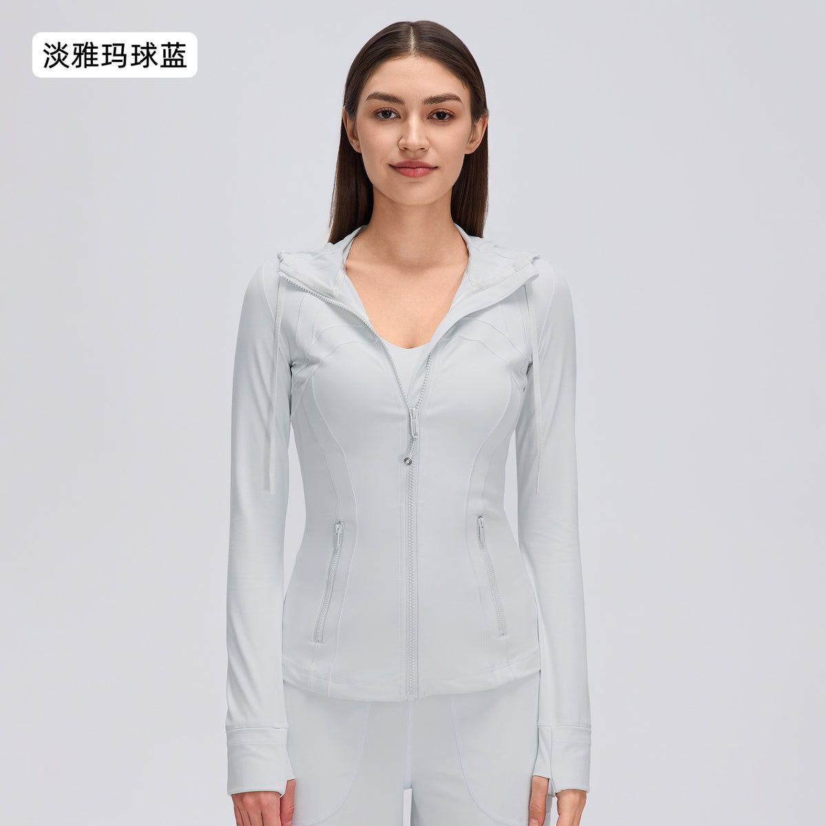 Wholesale Women’s Pilates Sports Jacket D26162 | Slimming Long-Sleeve Fitness & Yoga Outerwear | fouregg - Soft Mazarine Blue