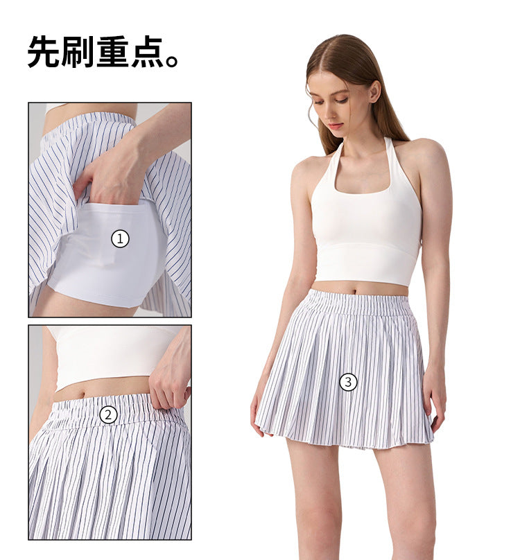 Wholesale Women’s Pleated Tennis Skirt | Bulk A-Line Workout & Fitness Skorts | fouregg