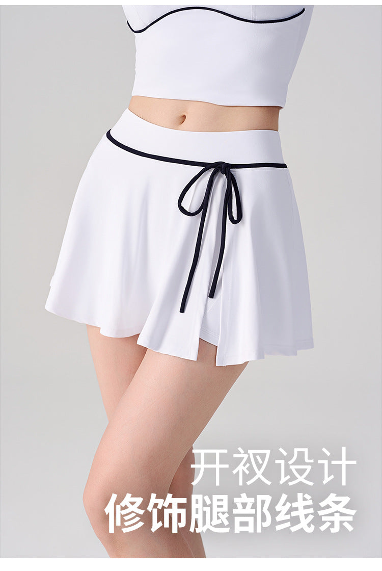 Wholesale Women’s 2-Piece Tennis Set | Bulk High-Waist Skort with Built-In Shorts | fouregg