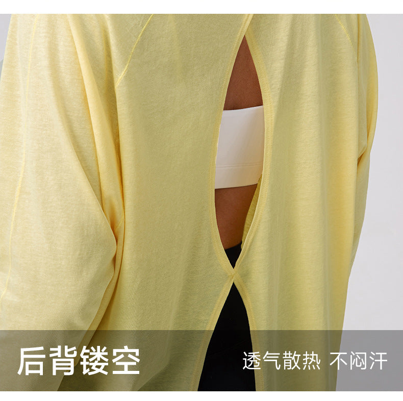 Wholesale Women’s Long-Sleeve Workout Shirt | Bulk Soft-Touch Running & Yoga Top | fouregg