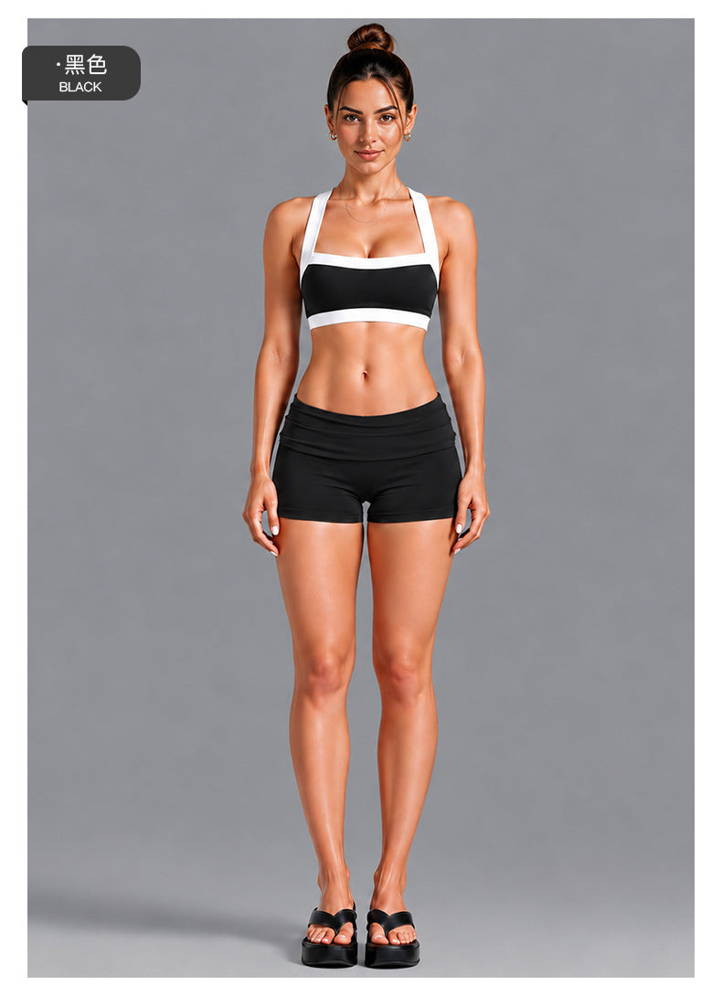 Wholesale Women’s Activewear Set | Contrast-Color Yoga Bra & Pilates Fitness Pants | fouregg