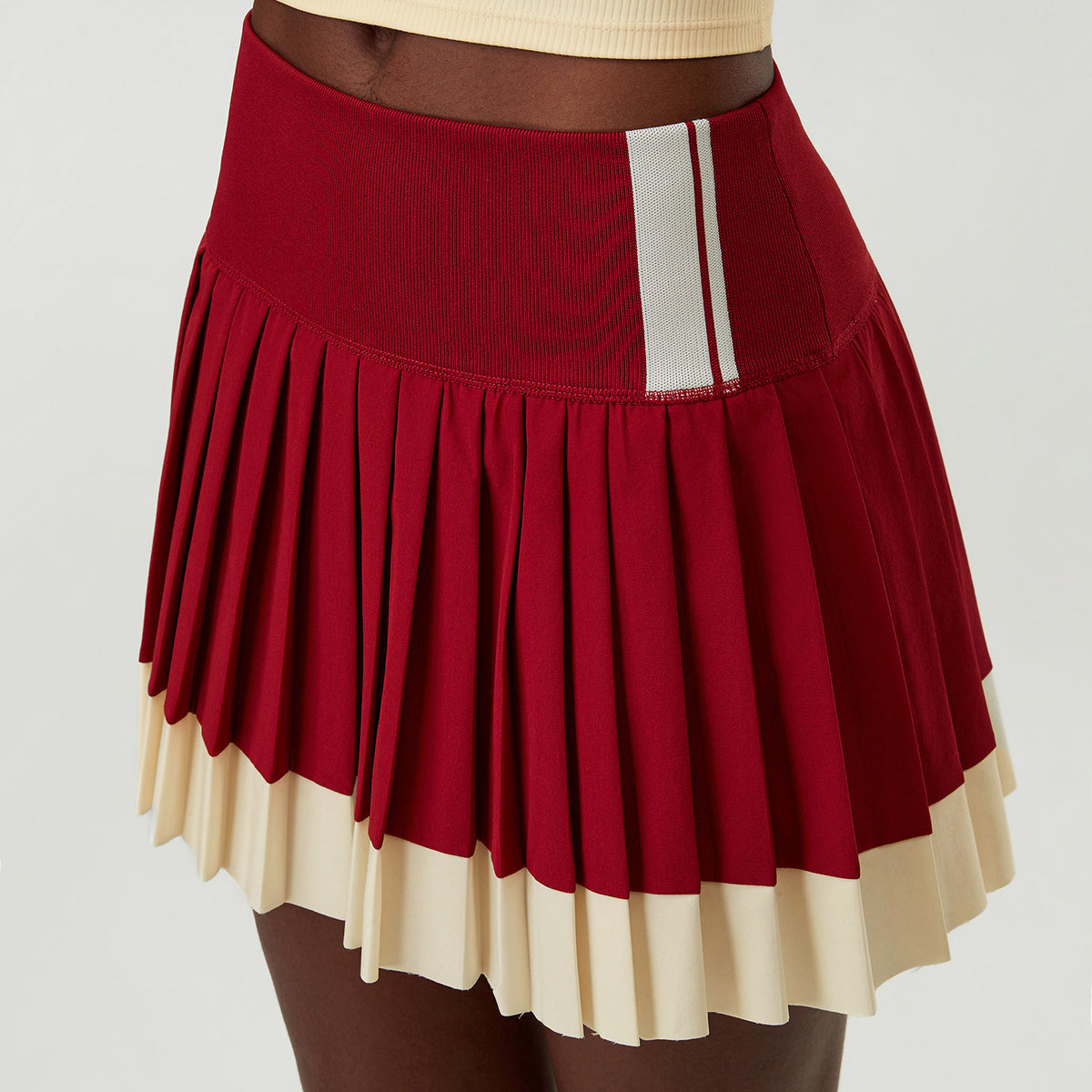 Wholesale Women’s High-Waist Sports Skort | Color-Block Anti-Exposure Skirt for Tennis & Running | fouregg
