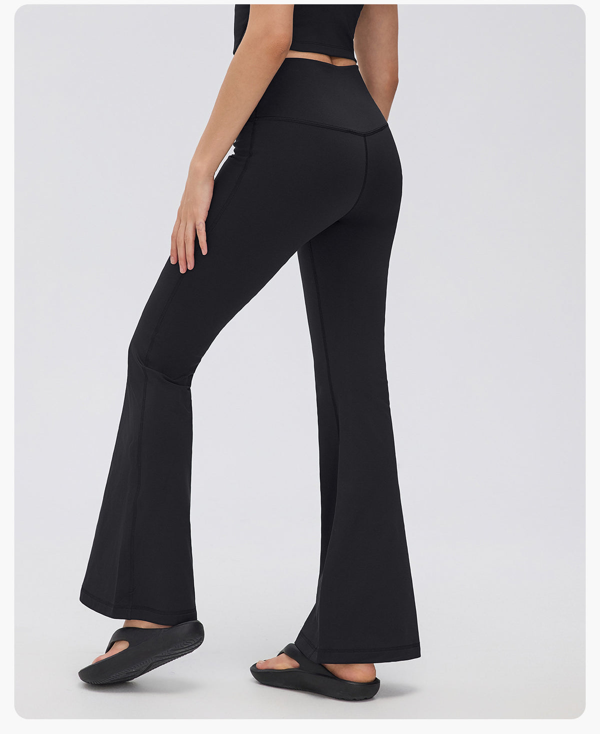 Wholesale Women’s Thermal Flare Yoga Pants D26129 | Warm Sculpting Pilates & Fitness Leggings | fouregg