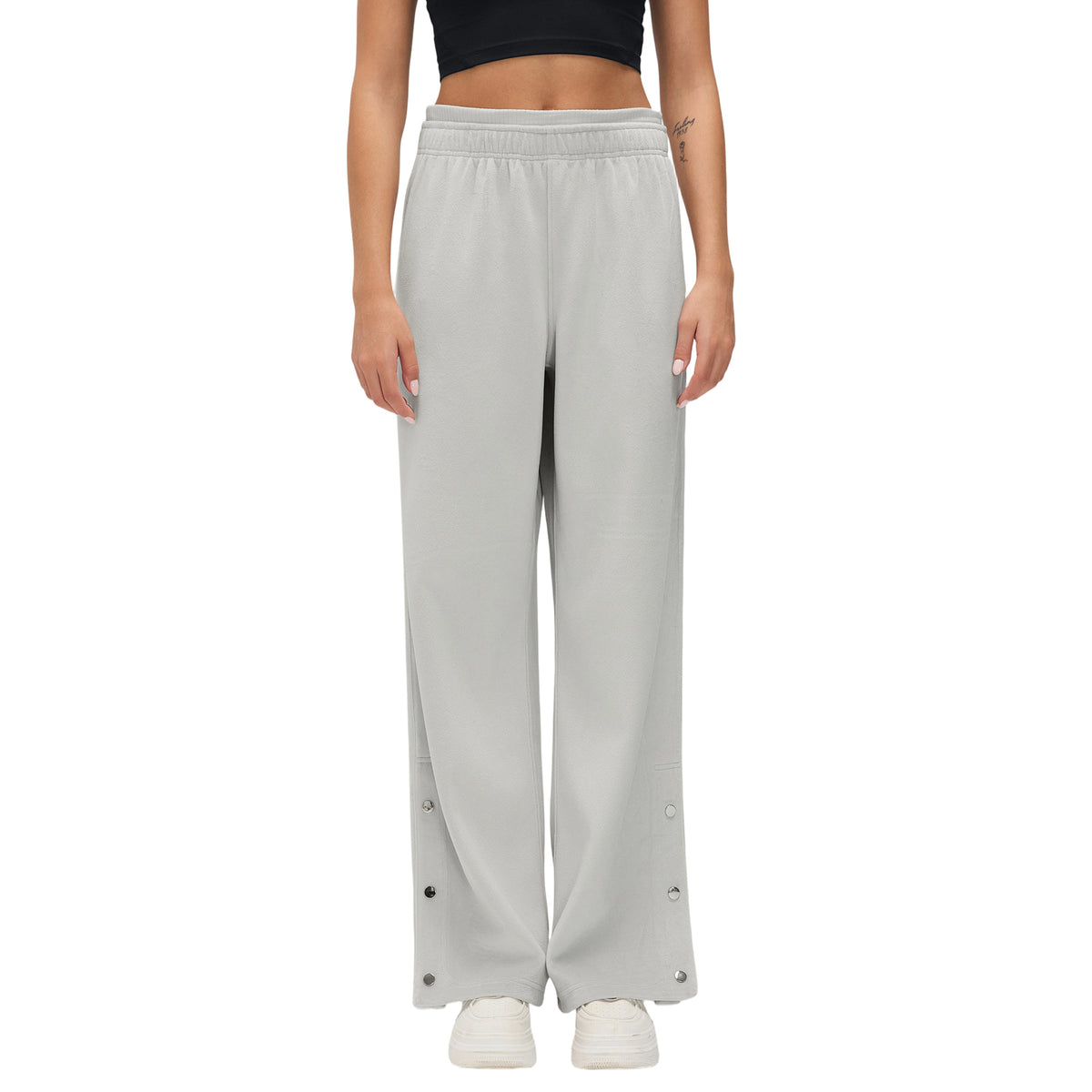 Wholesale Women’s Winter Sweatpants D26120 | Relaxed-Fit Draped Trousers with Adjustable Cuffs | fouregg