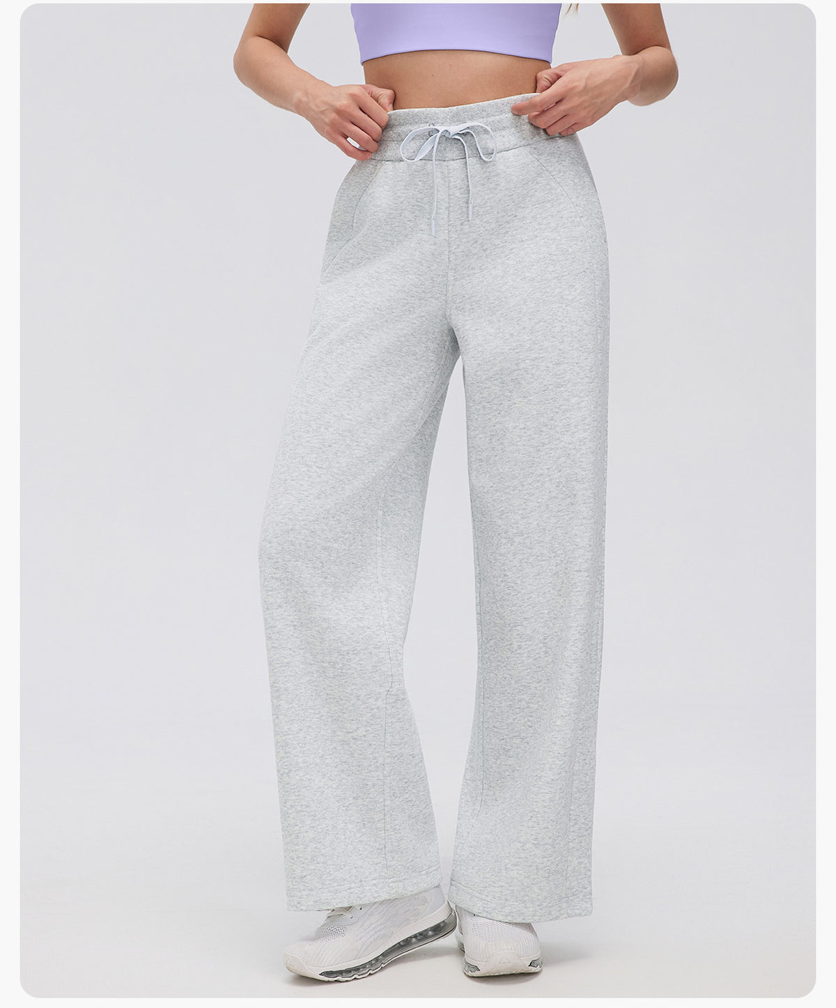 Wholesale Women’s Winter Sweatpants D26116 | Relaxed Straight-Leg Warm-Up Trousers with Elastic Waist | fouregg