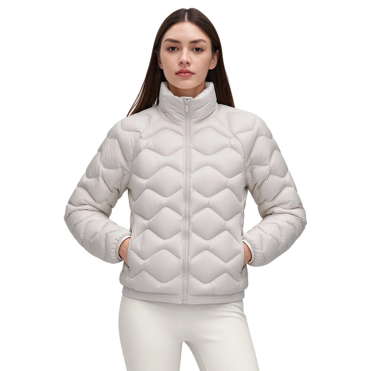 Wholesale Women’s Packable Puffer Jacket D26112 | Lightweight Thermal Outdoor Sports Outerwear | fouregg