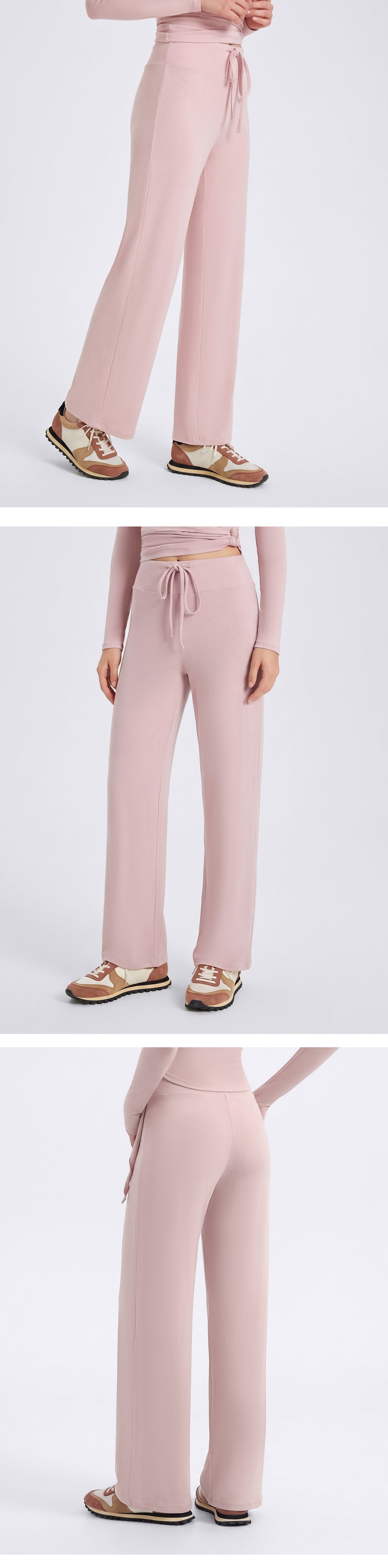 Wholesale Thermal Activewear Pants | Relaxed-Fit Fleece-Lined Wide-Leg Workout Trousers | fouregg