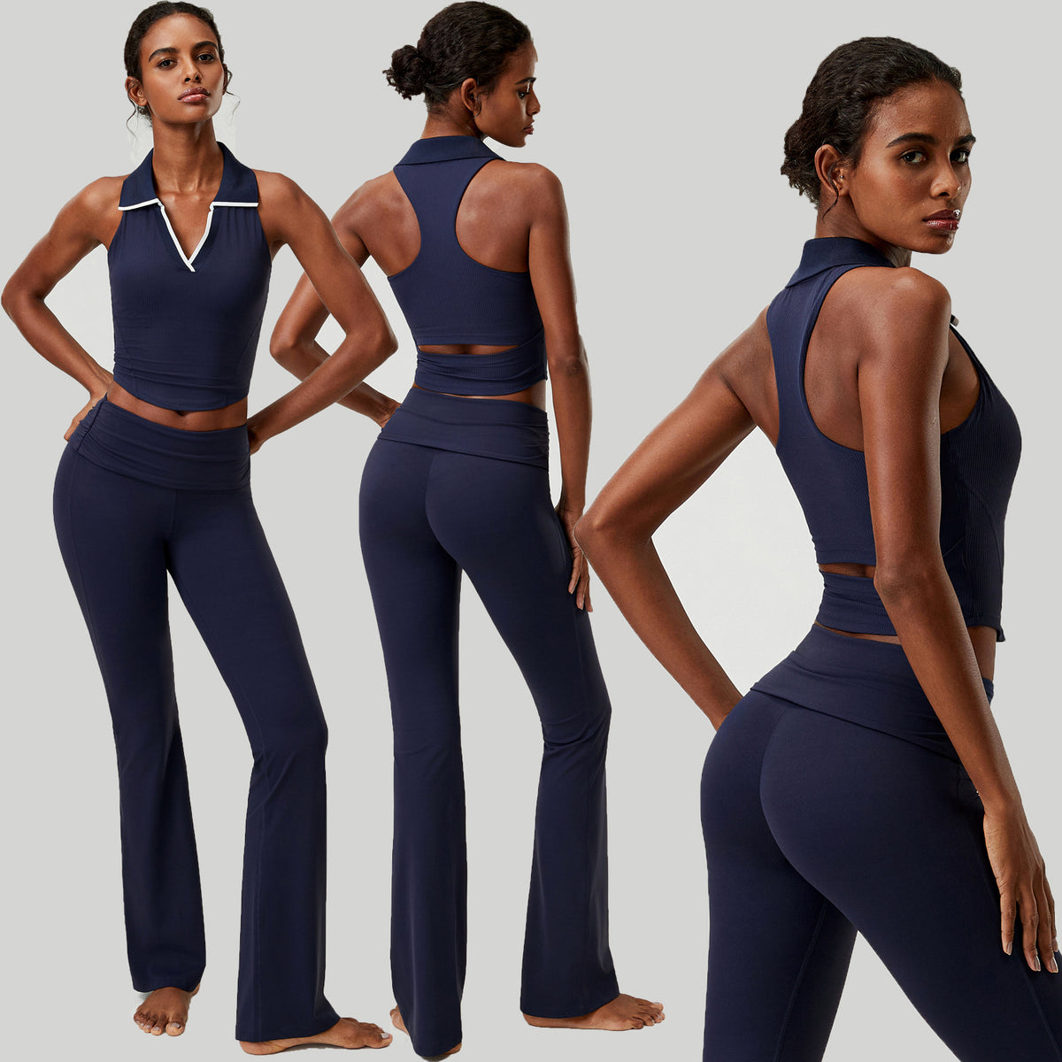 Wholesale Plus Size Women’s 2-Piece Set | Nude-Feel Fitness Wear | fouregg