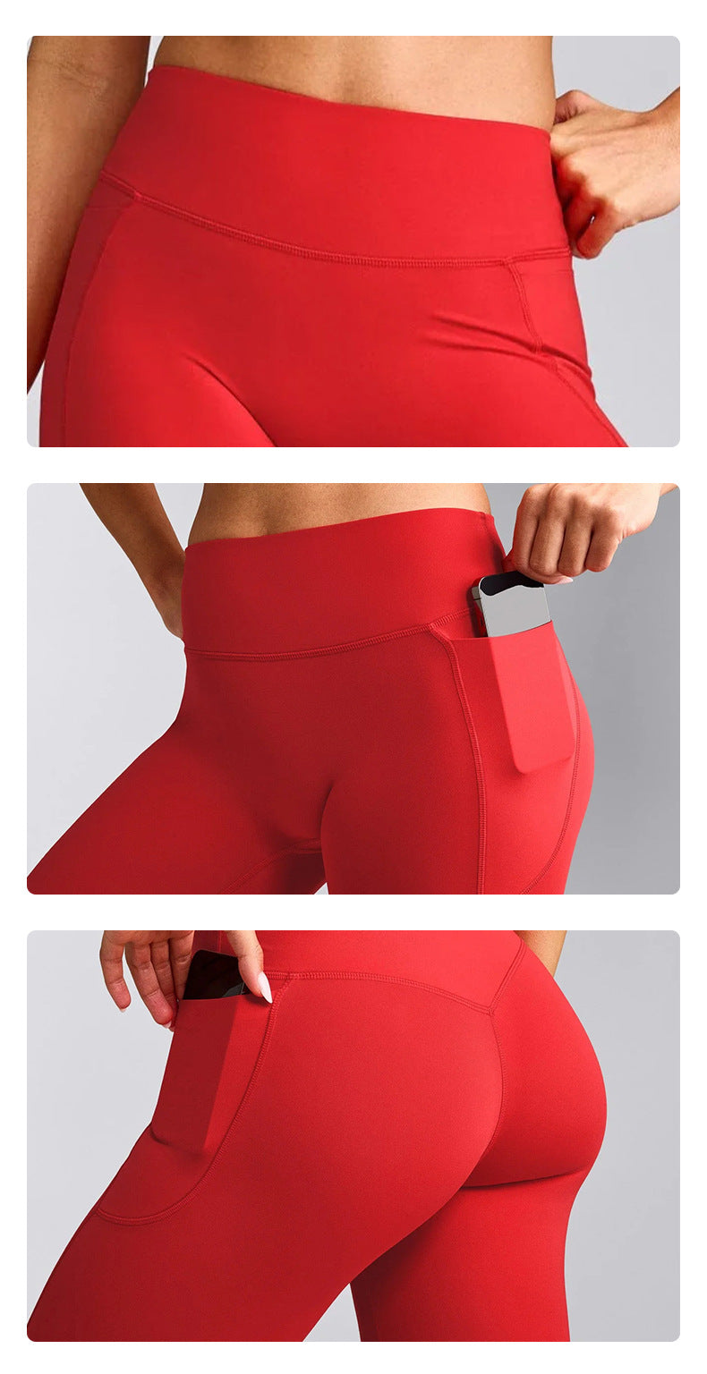 Wholesale Women’s Activewear Leggings | High-Stretch Running Tights with Side Pockets | fouregg