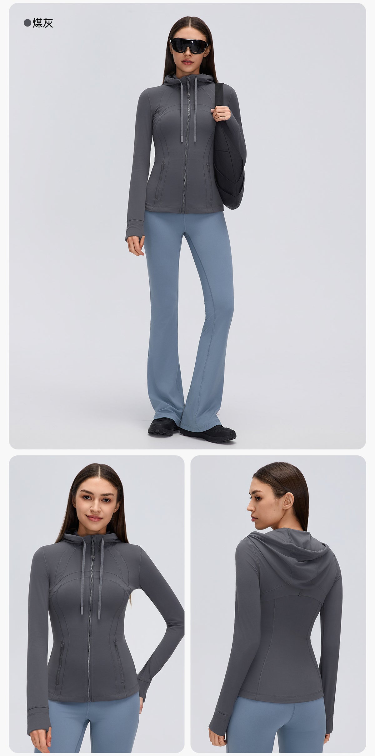 Wholesale Women’s Pilates Sports Jacket D26162 | Slimming Long-Sleeve Fitness & Yoga Outerwear | fouregg