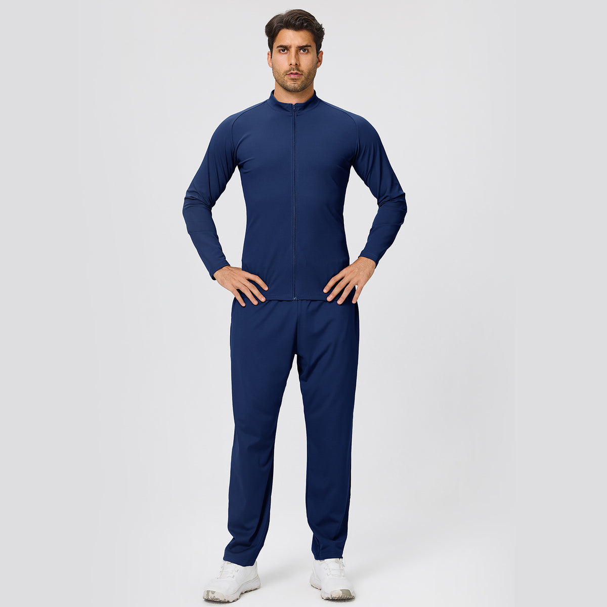 Wholesale Men’s Winter Sports Set | Bulk Lightweight Fleece Fitness & Casual Wear | fouregg - Navy