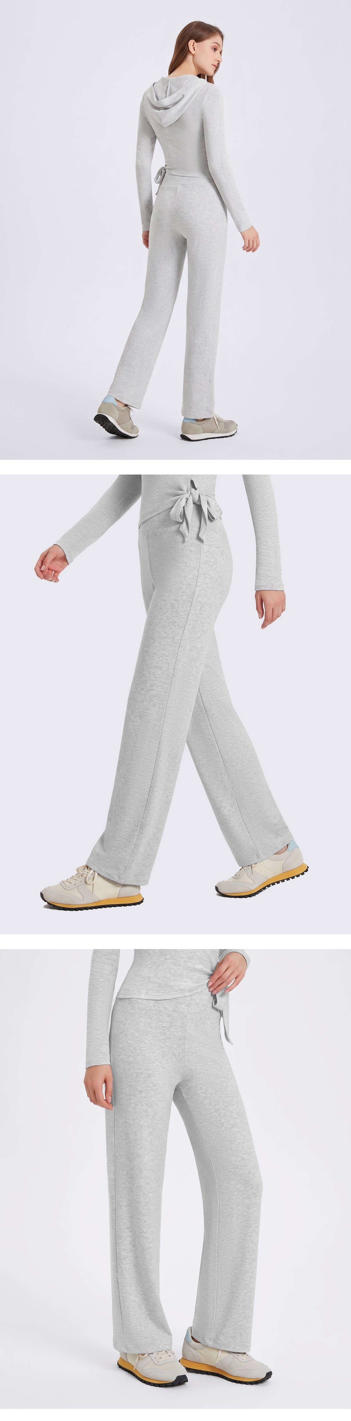 Wholesale Thermal Activewear Pants | Relaxed-Fit Fleece-Lined Wide-Leg Workout Trousers | fouregg