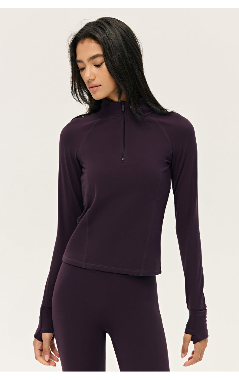 Wholesale Women’s Premium Lycra Sports Jacket | Bulk Long-Sleeve Fitness & Yoga Wear | fouregg