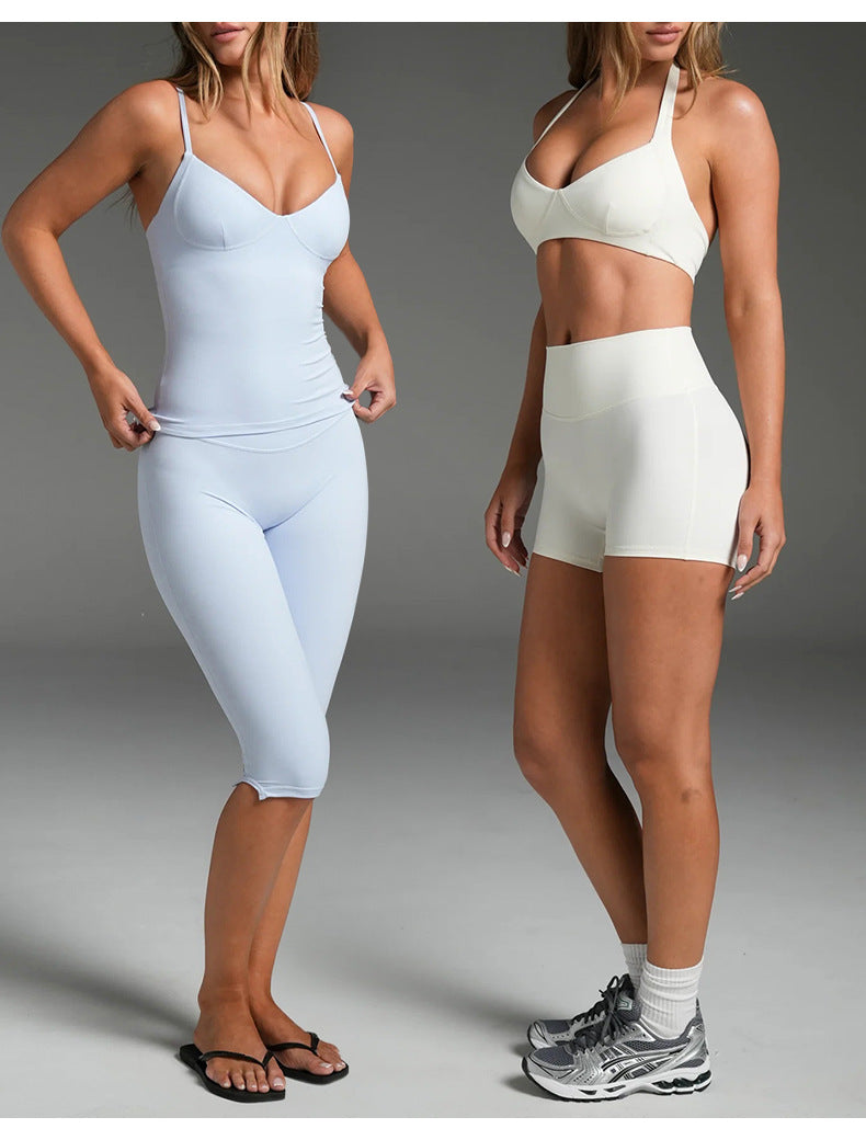Wholesale Women’s Activewear Set | Backless Quick-Dry Tank Top for Running & Pilates | fouregg