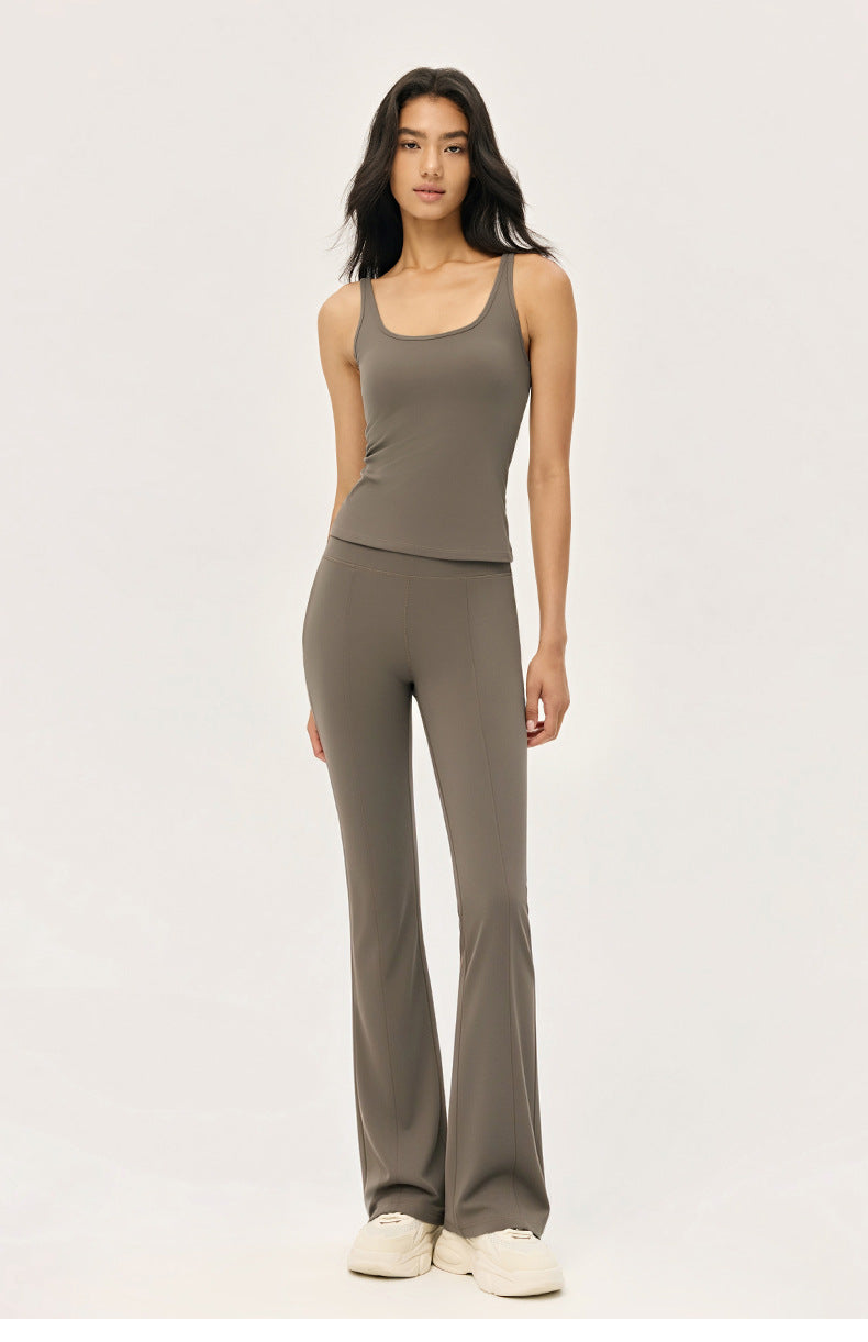 Wholesale Premium Lycra Flare Pants | Bulk High-Waist Pilates & Casual Activewear | fouregg