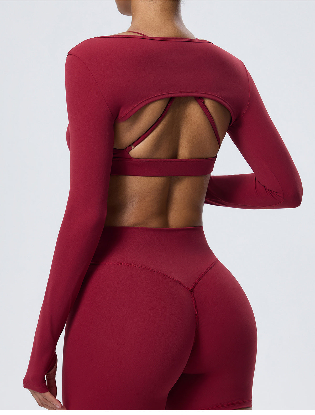 Wholesale Women’s Long-Sleeve Yoga Cover-Up | Bulk Stretch Activewear 62538 | fouregg