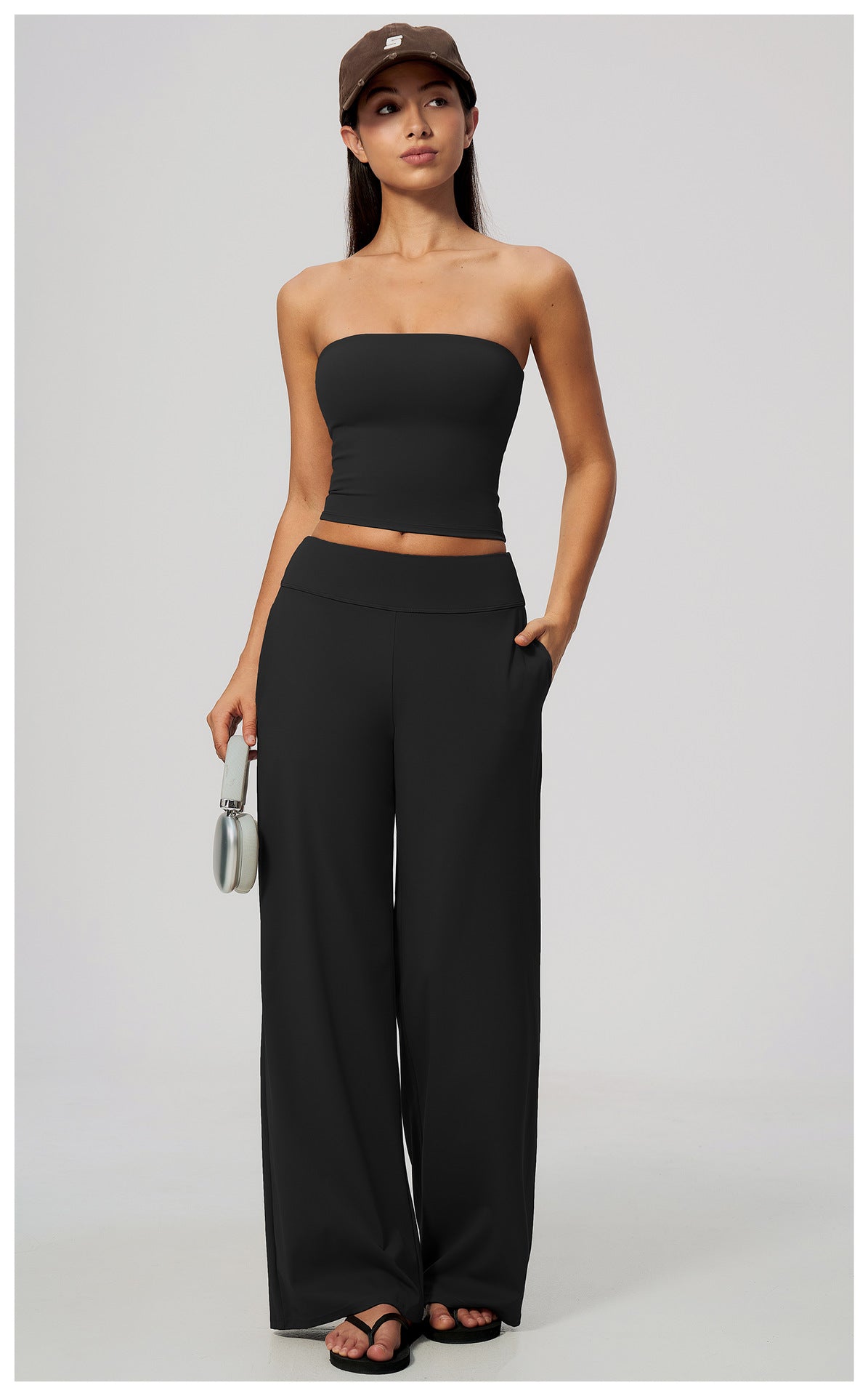 Wholesale Women’s Brushed Sweatpants | Bulk Low-Rise Relaxed-Fit Running Pants 5555 | fouregg