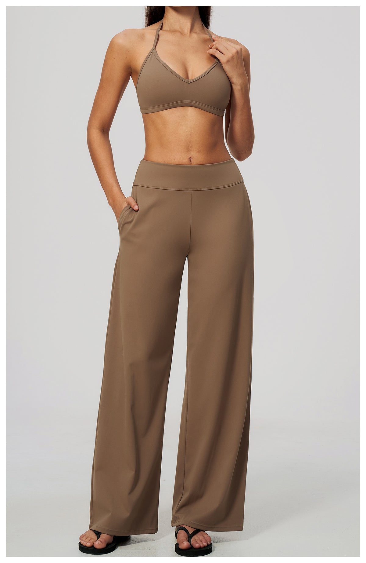 Wholesale Women’s Brushed Sweatpants | Bulk Low-Rise Relaxed-Fit Running Pants 5555 | fouregg
