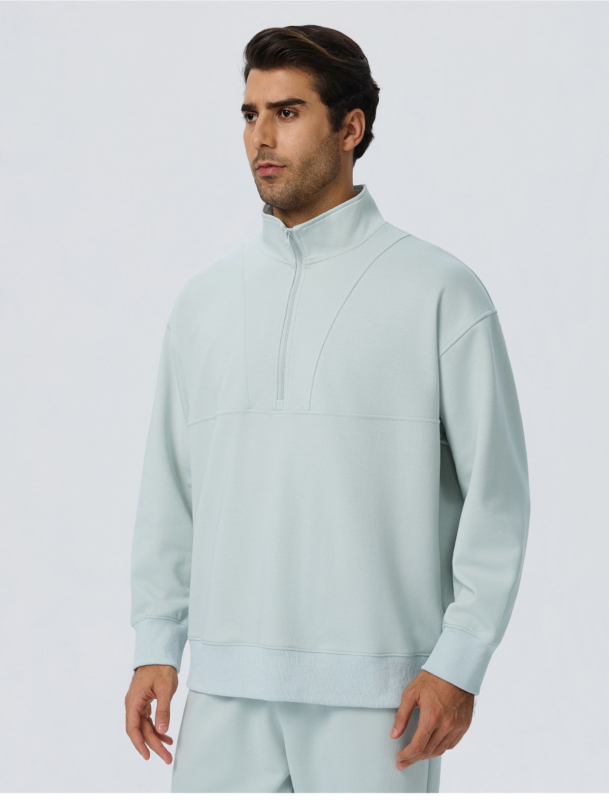 Wholesale Men’s Half-Zip Sports Pullover | Bulk Relaxed-Fit Thermal Workout Top 61531 | fouregg