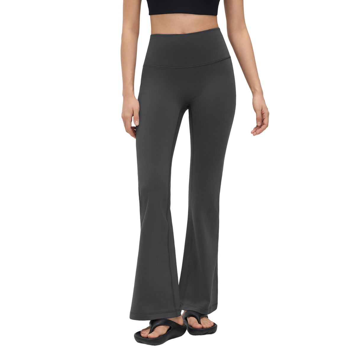 Wholesale Women’s Thermal Flare Yoga Pants D26129 | Warm Sculpting Pilates & Fitness Leggings | fouregg