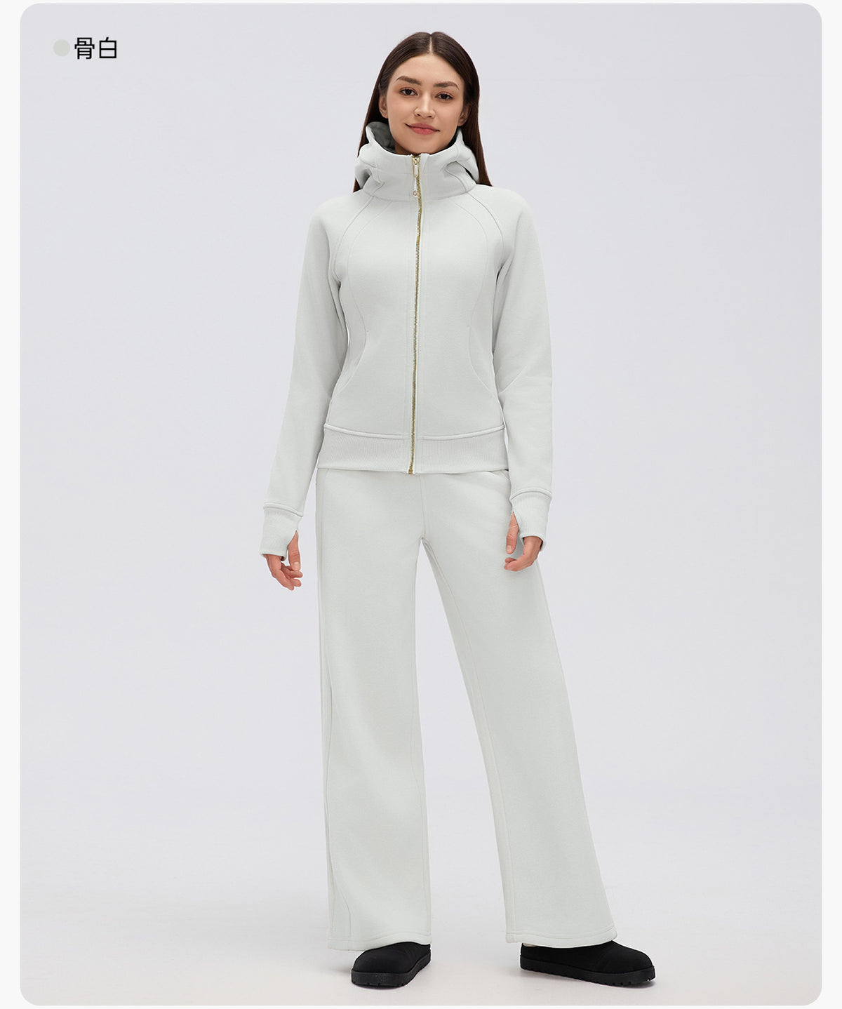 Wholesale Women’s Winter Sweatpants D26116 | Relaxed Straight-Leg Warm-Up Trousers with Elastic Waist | fouregg