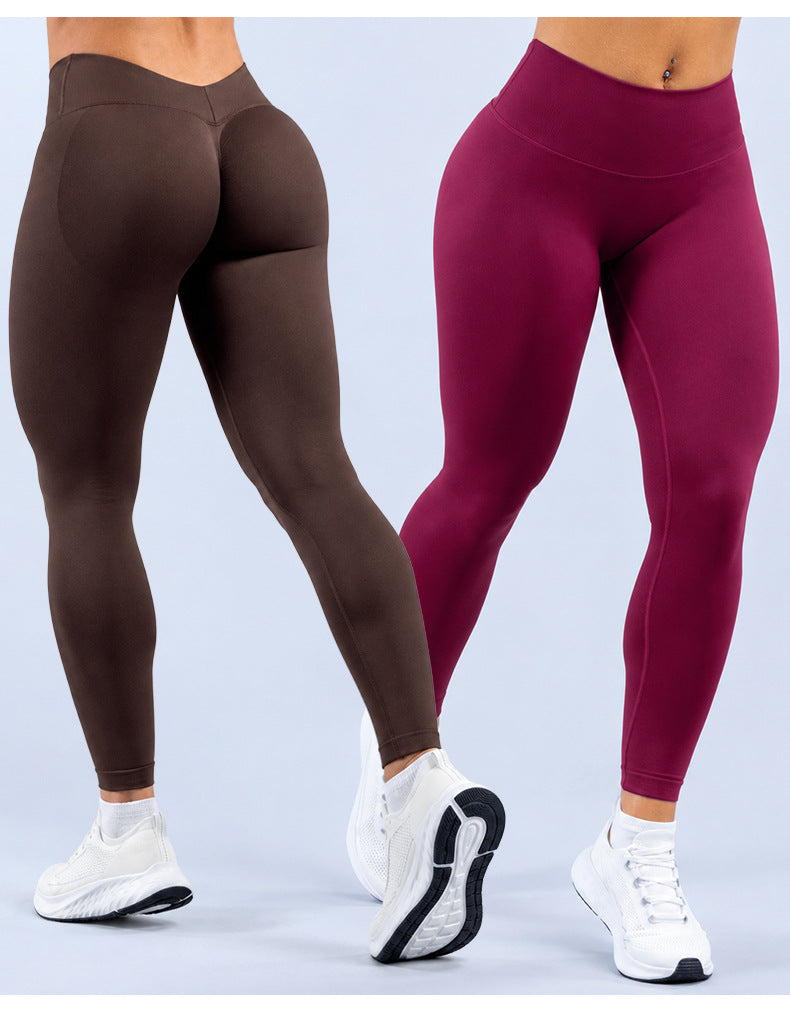 Wholesale Women’s Seamless Activewear Pants | High-Waisted V-Shape Peach-Lift Gym Leggings | fouregg