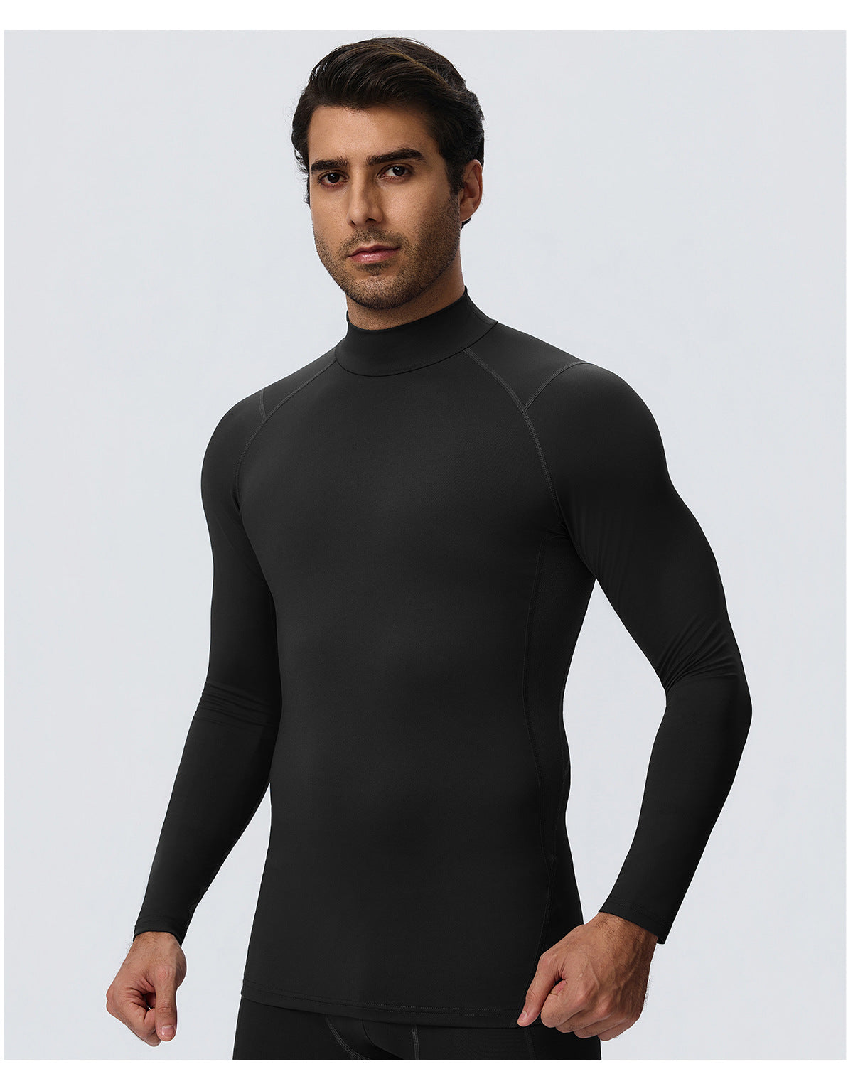 Wholesale Men’s Sculpting Workout Set | High-Stretch Long-Sleeve Shirt & Slim-Fit Gym Pants | fouregg