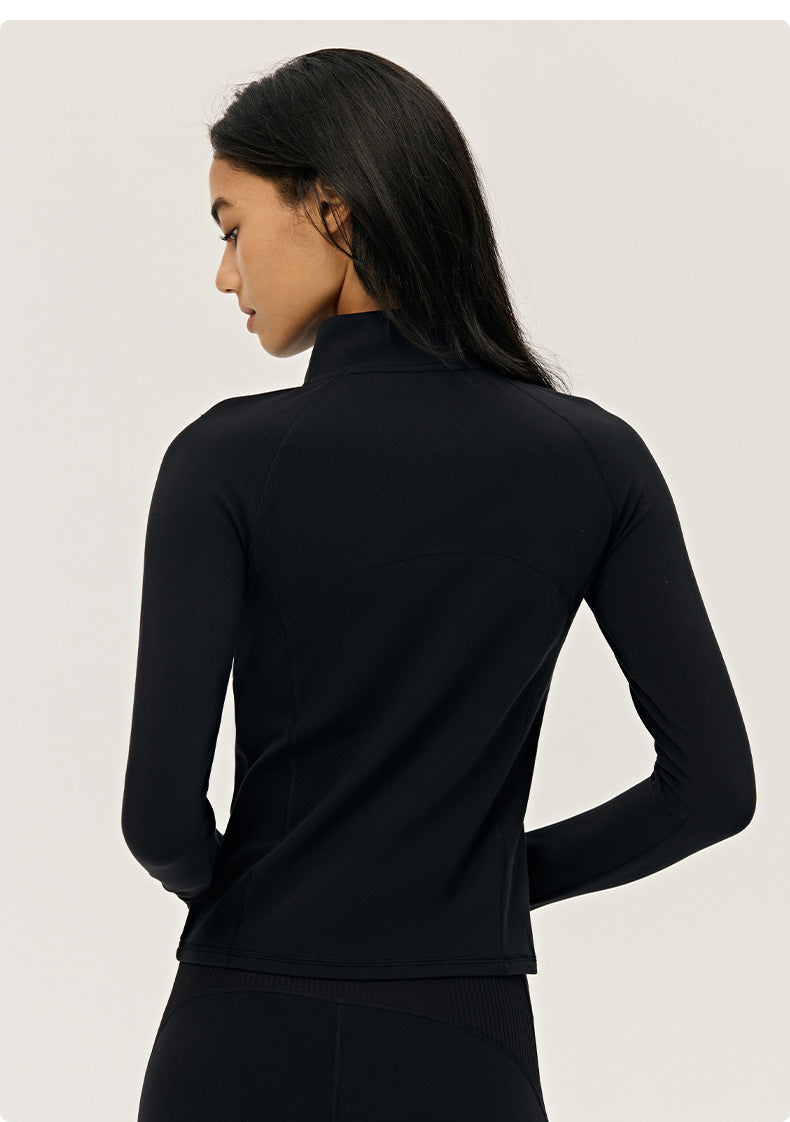 Wholesale Women’s Premium Lycra Sports Jacket | Bulk Long-Sleeve Fitness & Yoga Wear | fouregg