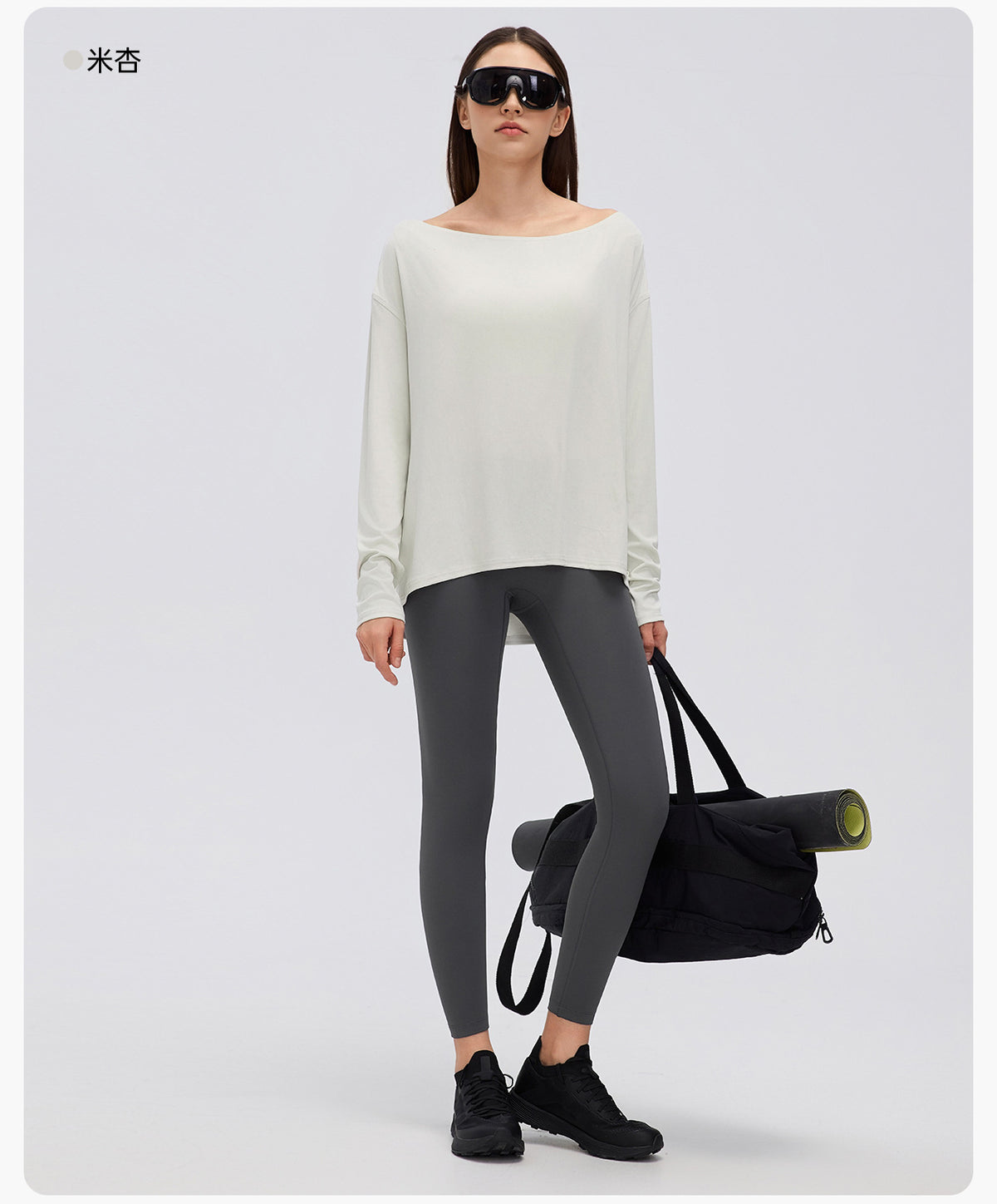 Wholesale Women’s Relaxed-Fit Activewear Top D26166 | Casual Long-Sleeve Running & Pilates Cover-Up | fouregg